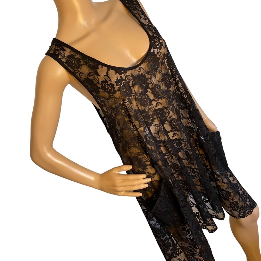 ROCK CANDY  | FLORAL LACE BURNOUT DRESS / TOP ONE SIZE - Picture 4 of 14